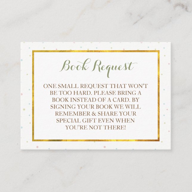 Boy Elephant Baby Shower Bok-begäran Tilläggskort (Framsida)