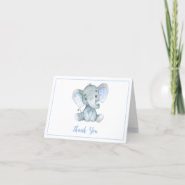 Boy Elephant Baby Shower Tack du Cards Kort