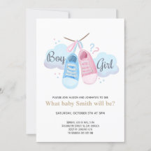 Boy eller Girl Blue Sneakers Gender Reveal
