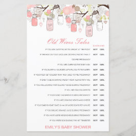 Boy eller Girl Gamves Tale Baby Shower med svar