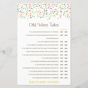 Boy eller Girl Gamves Tale Baby Shower med svar