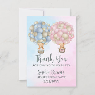 Boy eller Girl Gender Reveal Baby Shower Party Tack Kort