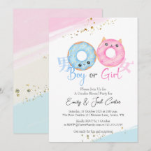 Boy eller Girl Gender Reveal Donut Cute Kawaii