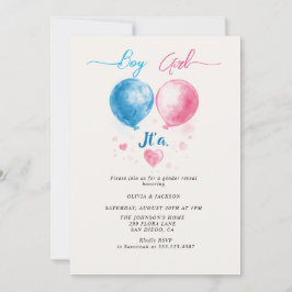 Boy eller Girl Gender Reveal Party Inbjudningar
