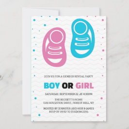 Boy eller Girl Gender Reveal Party Inbjudningar