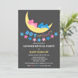 Boy eller Girl Gender Reveal Party Inbjudningar