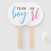 Boy eller Girl Gender Reveal Party Sign Fläkt