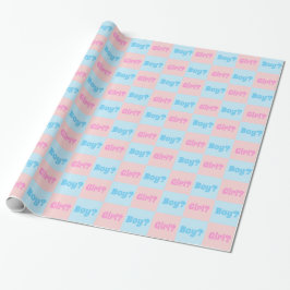 Boy eller Girl Gender Reveal Presentpapper