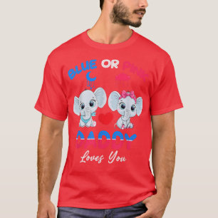 Boy eller Girl Kärlek You Elephant Rosa Blue Gen T Shirt