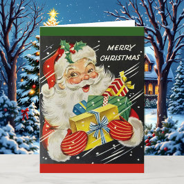 Boy eller Girl Namn Jultomten anpassar jul Helgkort