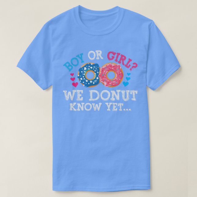 Boy eller Girl Vi vet Gender Reveal Baby Show T Shirt (Design framsida)