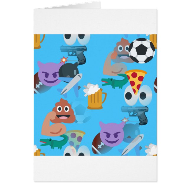 Boy emoji hälsningskort (Framsidan)