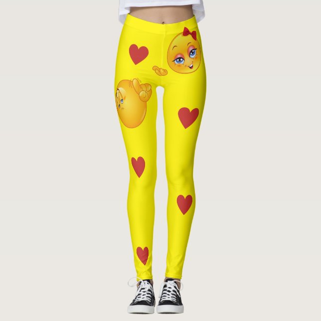 "Boy Emoji Says,'ring mig inte till Girl Emoji" Leggings (Framsida)
