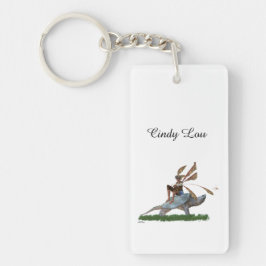 Boy Fairy Riding on Turtle Acrylic Keychain