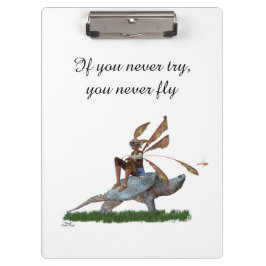 Boy Fairy Riding on Turtle Clipboard