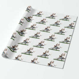 Boy Fairy Riding on Turtle Wrapping Papper Presentpapper