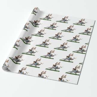 Boy Fairy Riding on Turtle Wrapping Papper Presentpapper