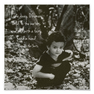 Boy Fairy William Yeats Quote Photo Print Fototryck