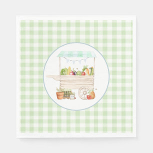 Boy Farmers Market Vegetable stand Birthday Pappersservett