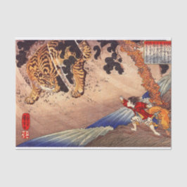 Boy Fights Tiger, Kuniyoshi, Ukiyoe