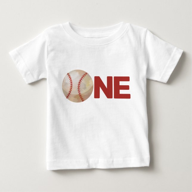 Boy First Birthday Baseball ONE T Shirt (Framsida)