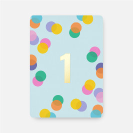 Boy First Birthday Confetti Blue och Guld