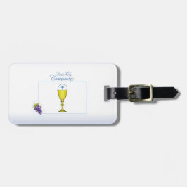 Boy First Communion, Chalice with Host and Grapes Bagagebricka