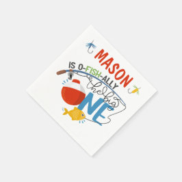 Boy Fishing the Big One Birthday Papper Napkins Pappersservett