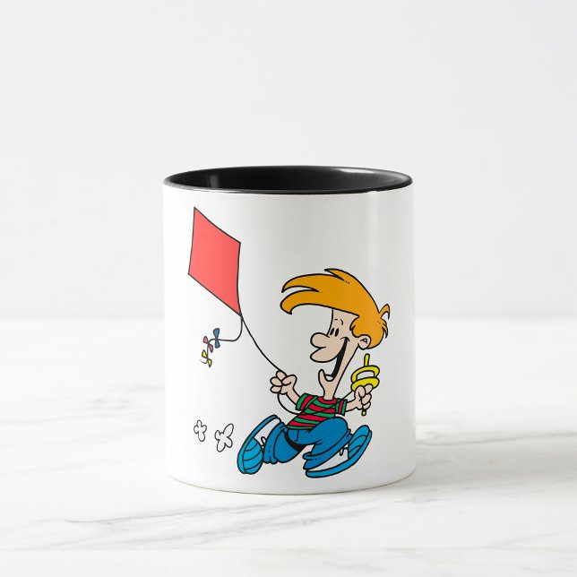 Boy Flies A Kite Mugg (Skapare uppladdad)