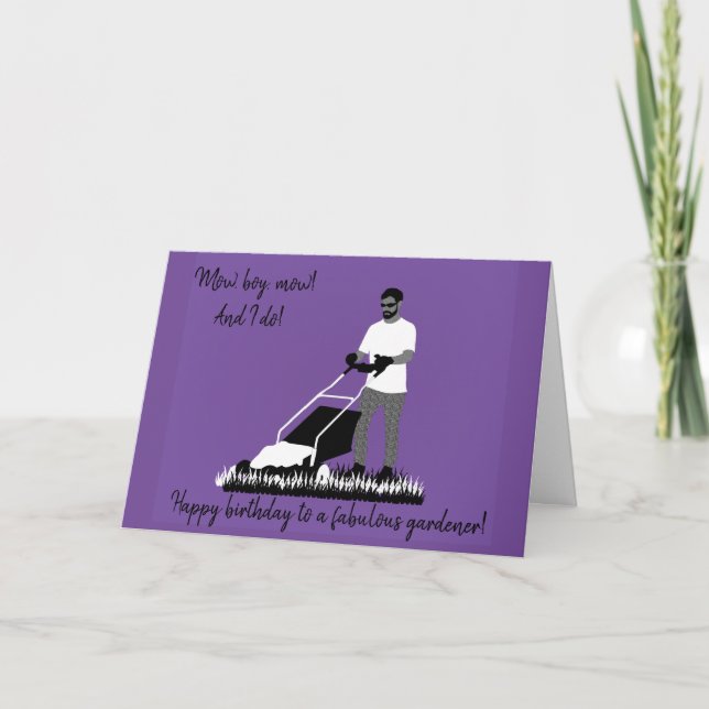 Boy Gardener Birthday Card Kort (Framsida)