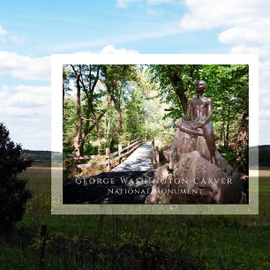 Boy George Washington Carver Statue, Carver Trail Vykort