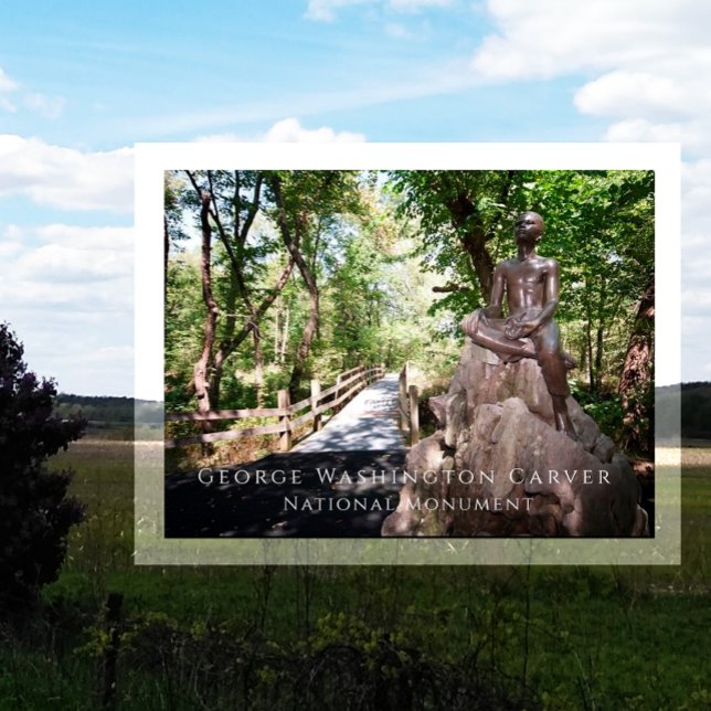 Boy George Washington Carver Statue, Carver Trail Vykort (Skapare uppladdad)