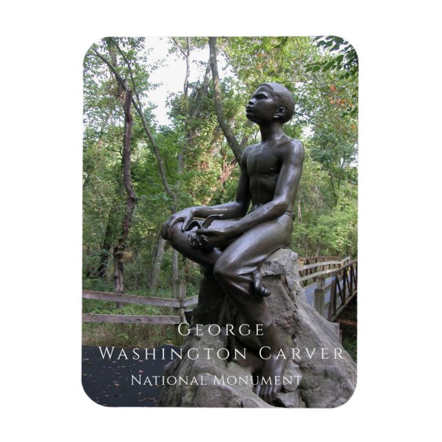 Boy George Washington Carver Statue Magnet (Vertikal)