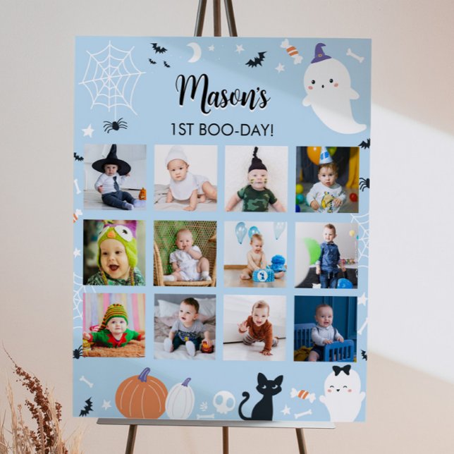 Boy Ghost första-Year Photo Milestone Sign Poster (Skapare uppladdad)