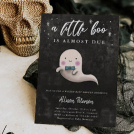 Boy Ghost Halloween Baby Shower Little Boo Inbjudningar