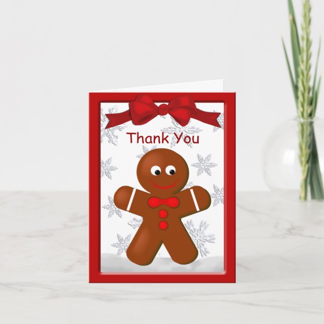 Boy Gingerbröd Cookie Tack (Framsida)