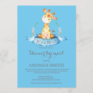 Boy Giraffe Baby Shower by Mail Call Inbjudningar