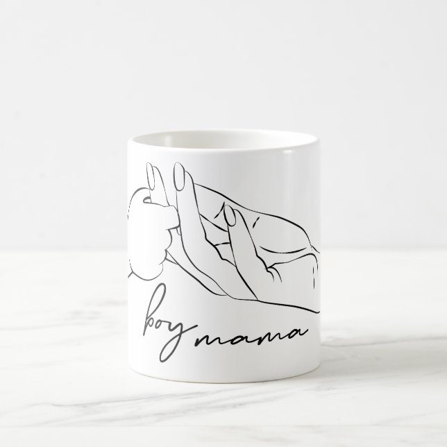 Boy/Girl Anpassningsbar Text för Mamma Kaffemugg (Center)