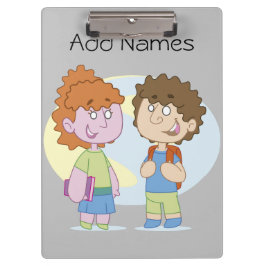 Boy Girl Back to school Clipboard