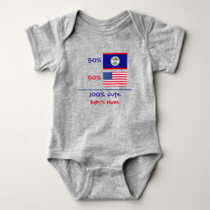 Boy Girl Belize Belizean American Baby Bodykostym T Shirt