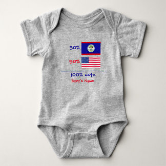 Boy Girl Belize Belizean American Baby Bodykostym T Shirt