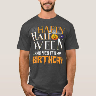 Boy Girl Birthday Happy halloween och det är min.. T Shirt