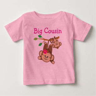 Boy, Girl Monkey Big Cousin T-shirt