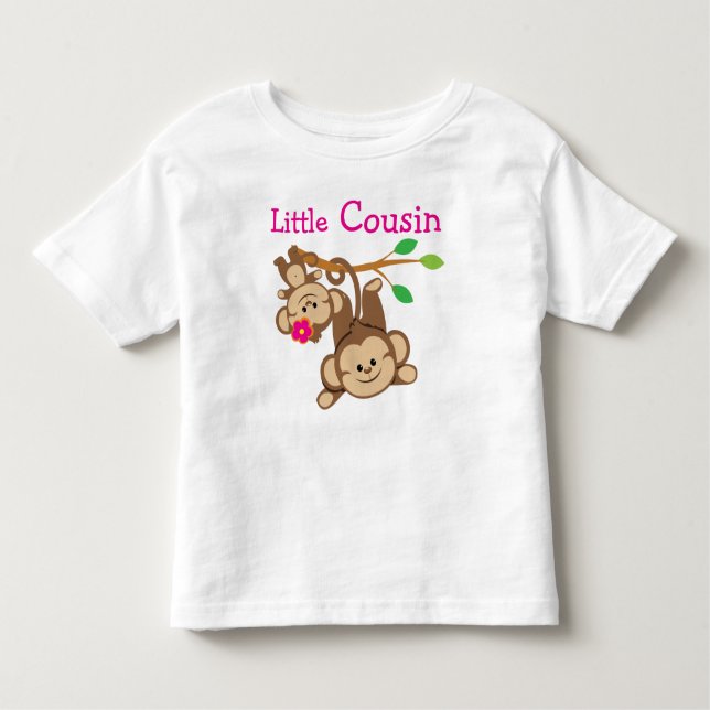 Boy, Girl Monkey Little Cousin T-shirt (Framsida)
