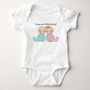 Boy Girl Twillingars Infant Creeper T Shirt