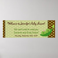 Boy Girl Twillingars Pea in a Pod Baby Shower Bann