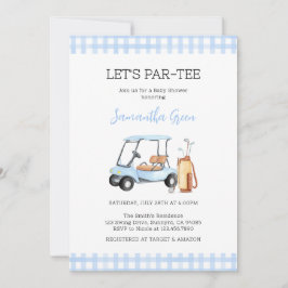 Boy Golf Baby Shower Inbjudningar