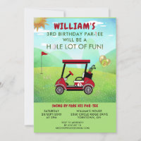Boy Golf Theme 3rd Birthday Par-Tee
