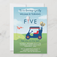 Boy Golf Theme 5th Födelsedagsfest