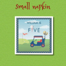 Boy Golf Theme 5th Födelsedagsfest Napkins